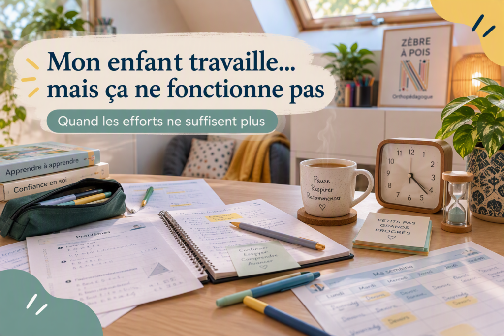 Enfant qui travaille mais dont les résultats scolaires ne progressent pas