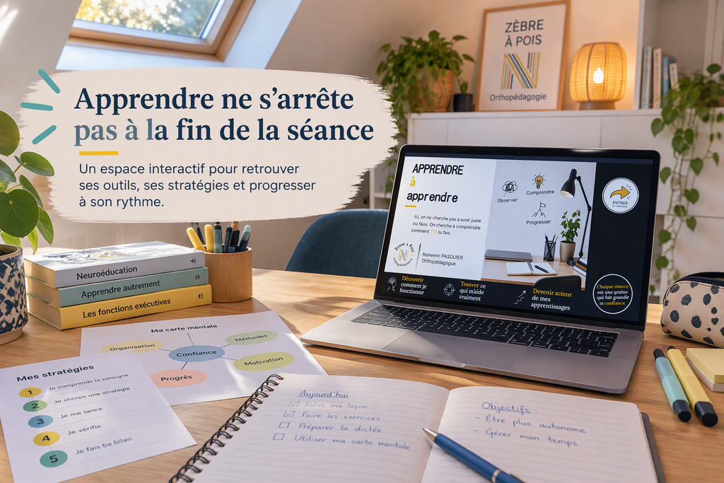 Espace interactif personnalisé pour réviser et développer ses stratégies d'apprentissage
Visuel