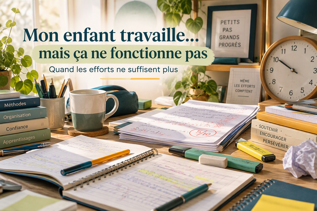 Enfant qui fournit des efforts scolaires mais dont les résultats ne progressent pas